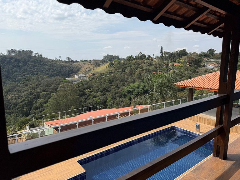 40 min SP | Vista Panorâmica | Piscina | Natureza