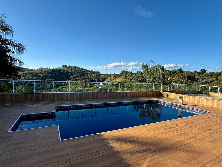 40 min SP | Vista Panorâmica | Piscina | Natureza