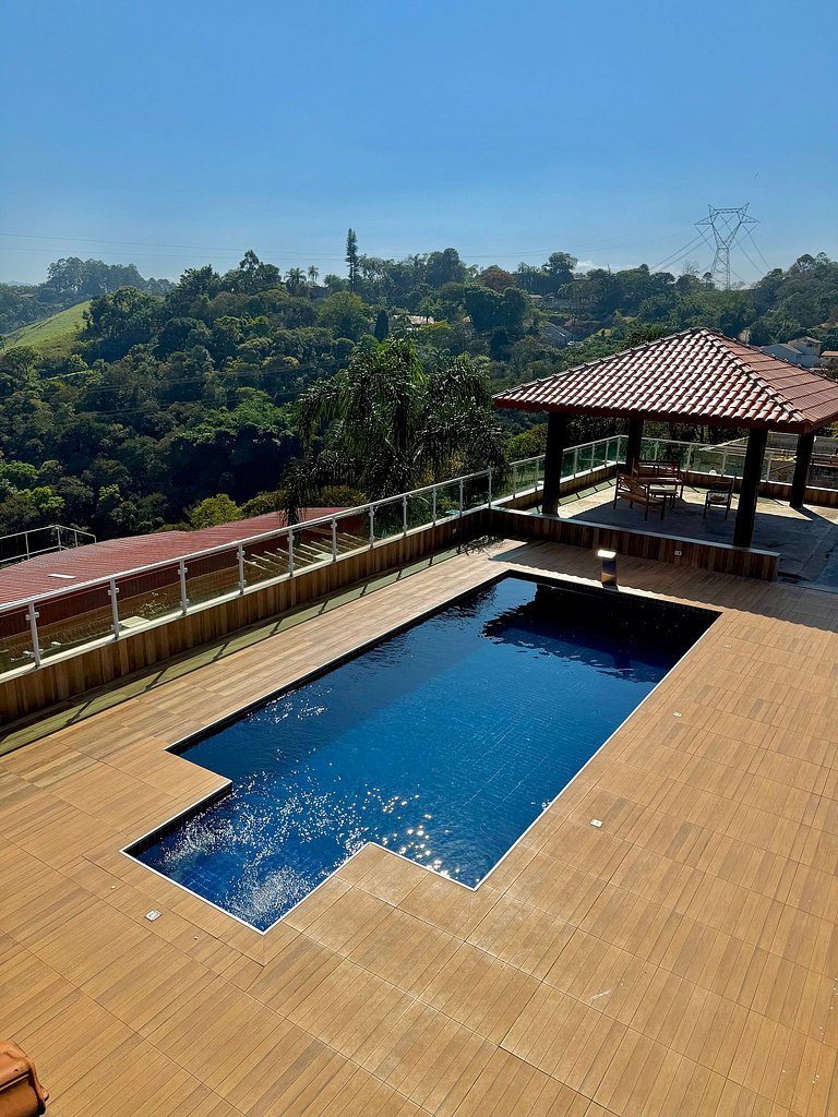 40 min SP | Vista Panorâmica | Piscina | Natureza